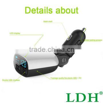 HOT Low Voltage Alarm 3.4A 12v To 5v Universal Mini USB Car Charger 2 USB Charger For Iphone 6 6 Plus 5 Ipad Smart Car Charger photo-6