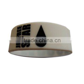 25mm wide custom debossed silicone wristband