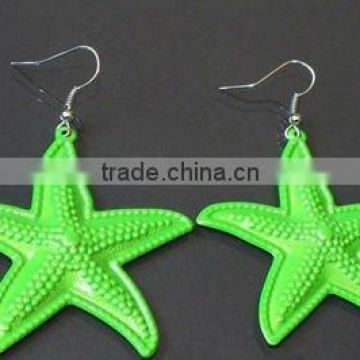 Fashion green star pendant earring,Earring for women,New jewelry 2013