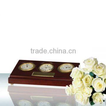Pearl Wooden Clock PC142 With Weather Station
