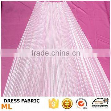 White and Stiff Pleated Fabric Lace Mesh for Wedding Dresses or Ballet