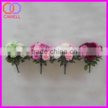 New wholesale 12 heads multi colored crimping victorian rose