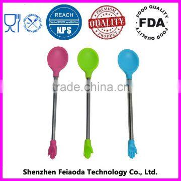 2016 Hot Selling Colorful Silicone Spoon With Stainless Steel Handle