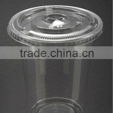 16oz,13.8g Disposable plastic PET Cup with flat lid