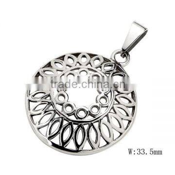 SRP2026 Made In China Custom Silver Hollow Sunflower Pendant