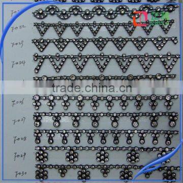 wholesale factory price rhinestone heat transfers decorative furniture trim squre rhinestone trimming trim