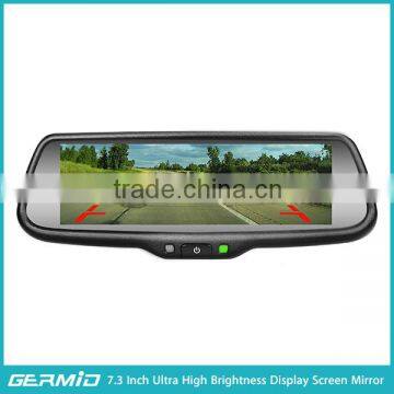 Germid rearview mirror 7.3 inch interior car vehicle full display mirror monitor backup camera automatic brightness adjustment