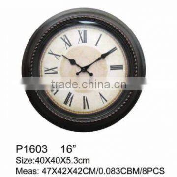 Hot Selling Round Old Style 16inch Plastic Wall Cloc photo-1