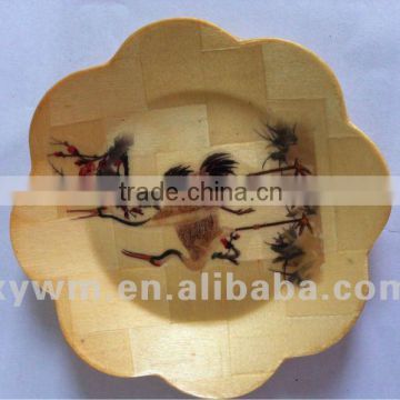 Bamboo flower shape plate Jane