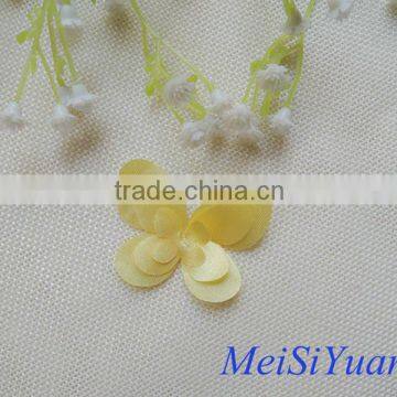 Artificial handmade satin fabric butterfly design