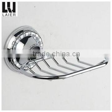 new design big base zinc chrome bathroom accessories set soap basket 9951