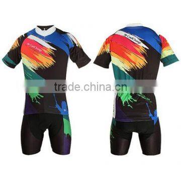 Summer new custom cheap colorful men cycling clothing