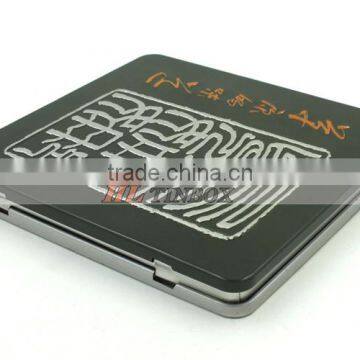 Rectangular Metal Tin Box for Blue-ray DVD/CD tin box package with Hinged Lid
