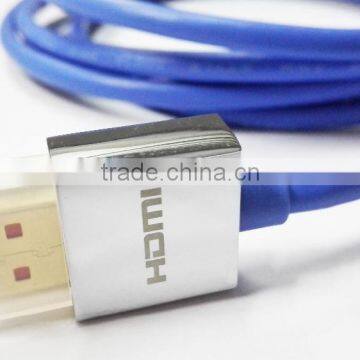 3M Blue slim HDMI cable with sliver metal shell