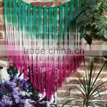 backdrop wedding macrame curtain boho wall decor macrame curtain ombre rope curtain