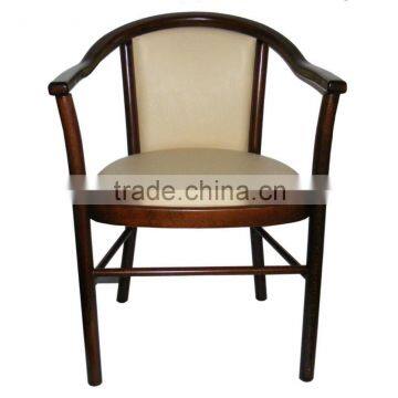 Modern solid wood dining chair armchair chinese restaurant furniture