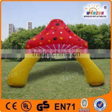 US & CE Oxford lovely mushroom inflatable gate for party or park