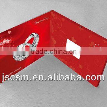 Hig quality 7inch LCD panel paper card video playing card paper card brochure for gifts
