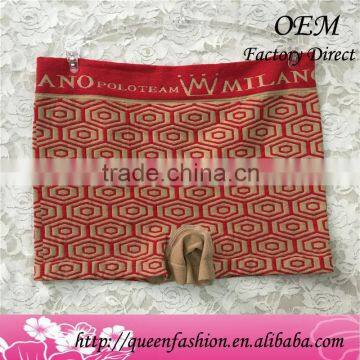 Custom elastic waistband underwear cotton boxer shorts