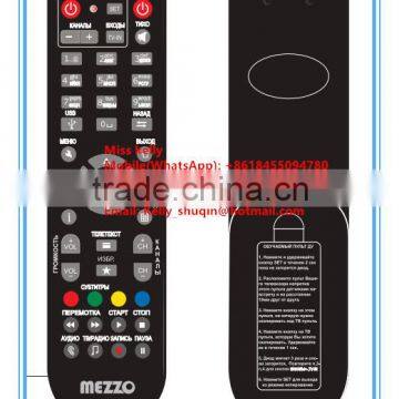 high quality 46 keys set top box remote control mezzo with learning funciton russain Ukraine market