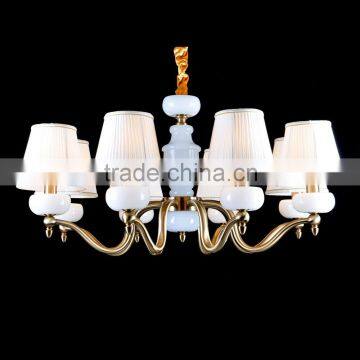 White jade copper base chandeliers for decor