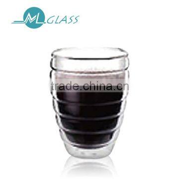 Promotional Heat Resistant Beer Bottle Double Wall Glass Cup Wholesale