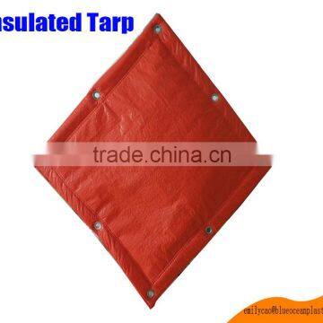 Laminated PE Insulated Tarpaulin Waterproof Orange PE Insulated Tarps