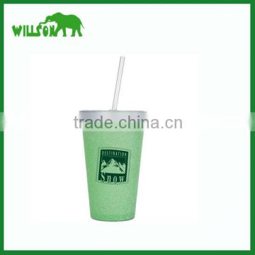 Double wall plastic cold tumbler