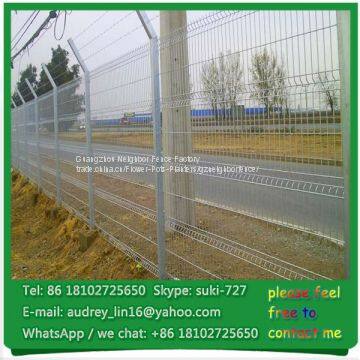 Best price Y shape fence clear 3D folding fence panels with barbed wire