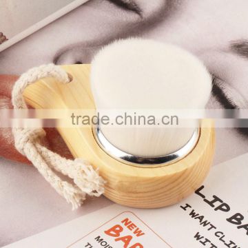 Wooden color Wholesales Comma Shape Facial Cleansing Brush with Sling