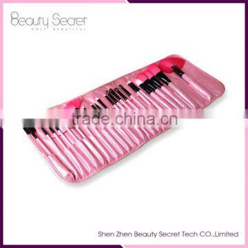 24pcs eyebrow brush set Natural Hair Professional watercolor magic brush with PU Leather Bag