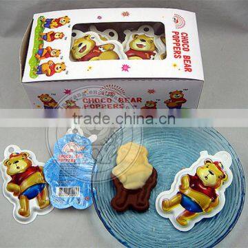 Bear Cartoon Shape Popping Candy Milk Sweet Chocolate Bar