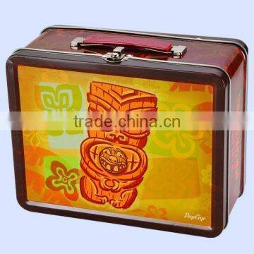 High quality kids lunch box wholesale tin lunch box with lock and key