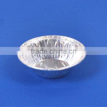 Round aluminium foil container