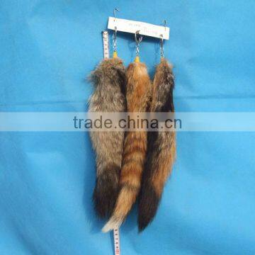 High quality Personalized cheap fake fur fox tail keychains