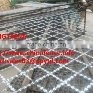 Welded Razor wire mesh fencing /China Security Razor Wire Mesh Fence/Y type column Welded Razor Wire Mesh