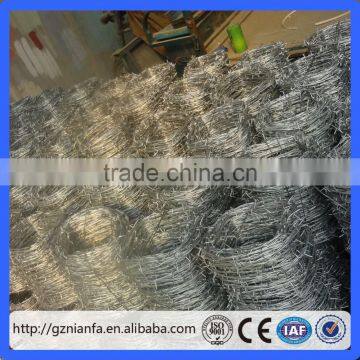 Used in Garden 7KG Per Roll Hot Dipped Galvanized Barbed Wire(Guangzhou Factory)