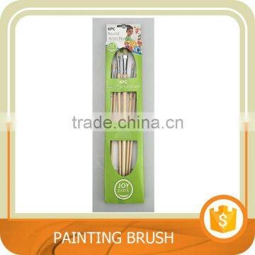 6PC Artist Brush, Painting bristle brush with aluminium Ferrule. Trade assurance.