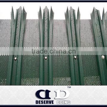 High security galvanized and PVC palisade fencing system