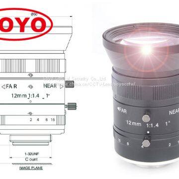 5.0 Megapixel lenses Machinevision lens 12mm 1”6mm, 8mm, 12mm, 16mm, 25mm, 35mm, 50mm, 75mm