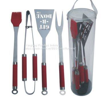 4 pcs Stainless steel BBQ tools for barbecue set