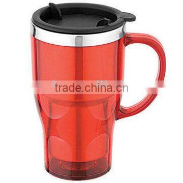 BPA free double wall travel mug travel cup with lid