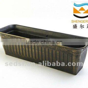 rectangle big planter, gloden flowerpot, garden pot& planter