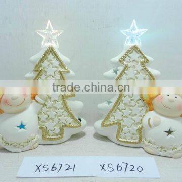 Hot selling ceramic white angel with tree