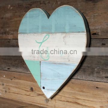 reclaimed wood love heart art sign