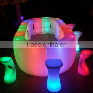 Glowing RGBW Illuminated Color Change Led Straight Bar Counter photo-3