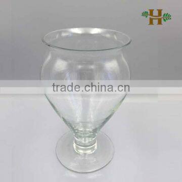 Chinese Supplier Handmade Clear Glass Hurricane Vases Wholesale