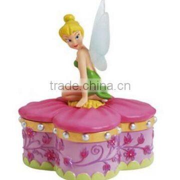 Hot sale ceramic fairy pink trinket box Wedding Door Gift