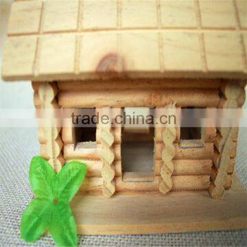 Wood carved bird houses miniature wood crafts houses wooden houses with three window