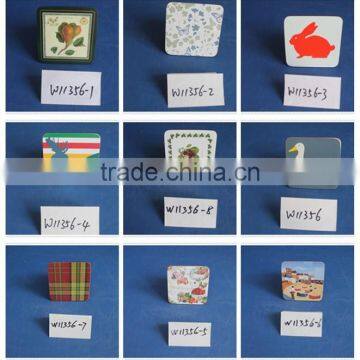 Cheap Square Colorful MDF Mats Pads Wooden Tableware Coaster Wholesale